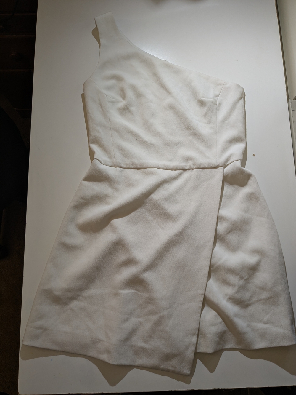 One-Shoulder French Connection White  Dress